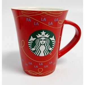 Starbucks 2020 Christmas FaLaLaLaLa Song Red Coffee Tea Mug Cup 10 oz